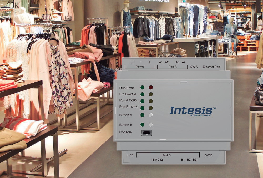 Fot. 2. Rozwiązanie z interfejsami Intesis AC jest idealne do integracji zastrzeżonego protokołu klimatyzacji z systemem Modbus w sklepach detalicznych.C