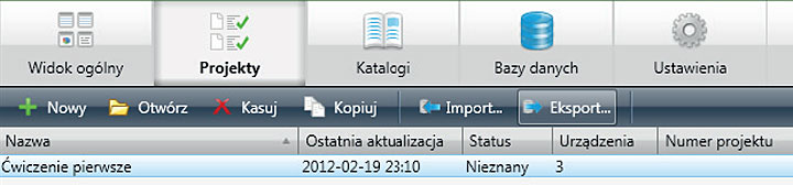 Rys. 10. Eksport projektu.