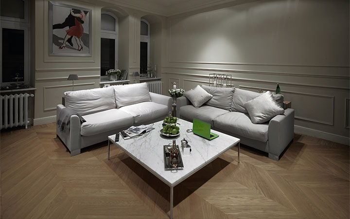Fot. 2. Klasyczne wnętrza proponowane przez najlepszych projektantów nie pozbawione są smaku i eleganckich detali. Doskonale wpisują się w ten styl ceramiczne produkty z serii DECENTO, najnowszej propozycji firmy ABB.