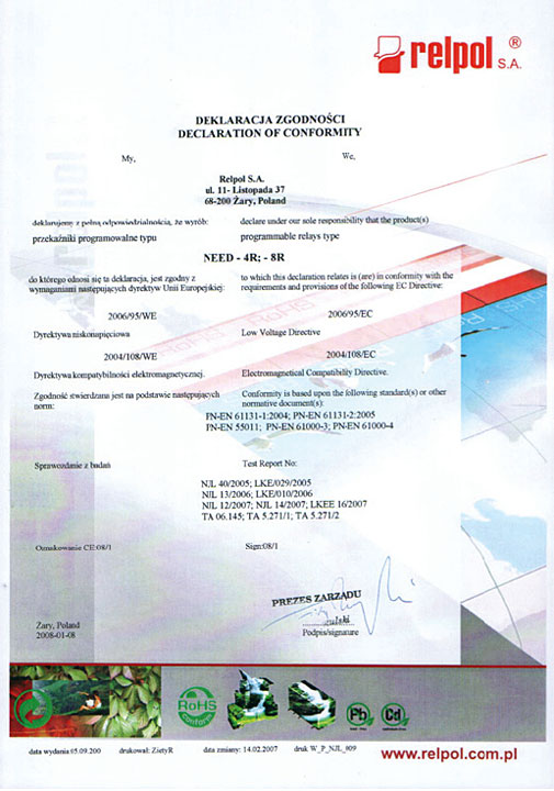 Polski przekaźnik programowalny NEED