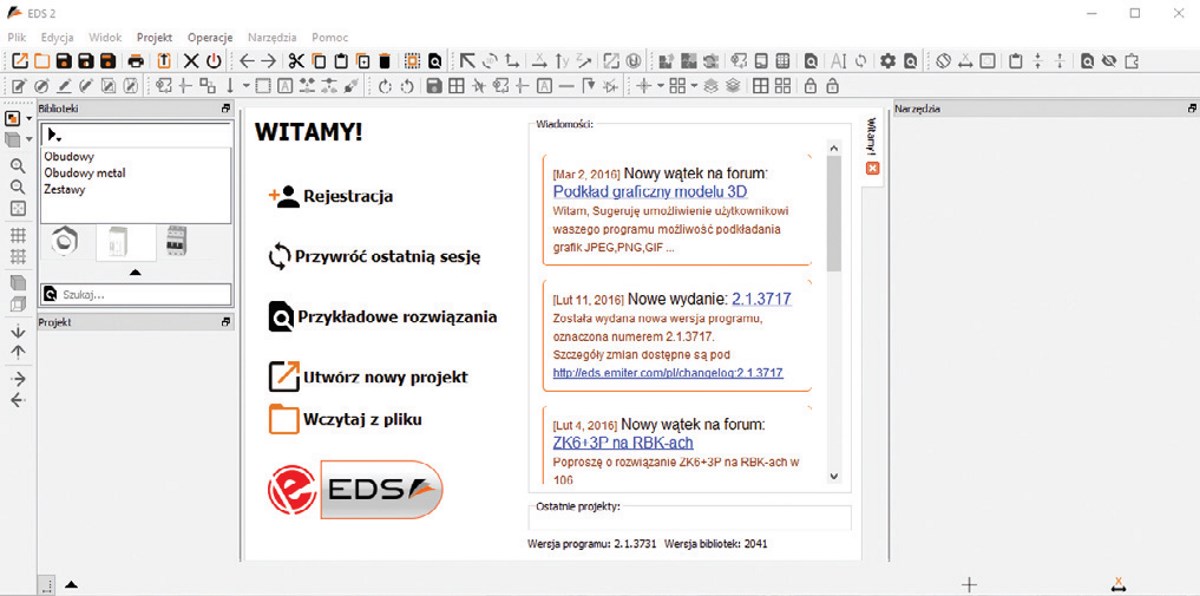 Rys. 2. Ekran powitalny