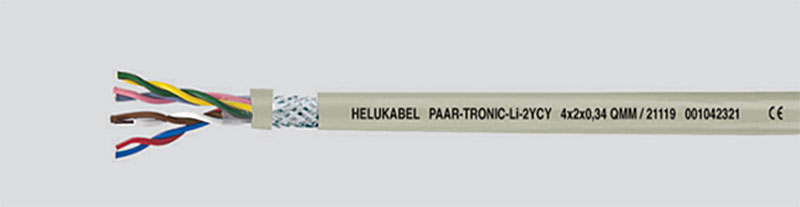 PAAR-TRONIC-Li-2YCY - stosowany jako przewód sygnałowy w obszarach szczególnie zagrożonych interferencją elektromagnetyczną przesyłanego na znaczne odległości sygnału. 