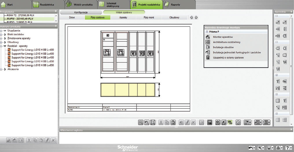 Fot. 3. Fot. 5. Program prowadzi nas przez wszystkie etapy projektowania. Fot.: SCHNEIDER ELECTRIC